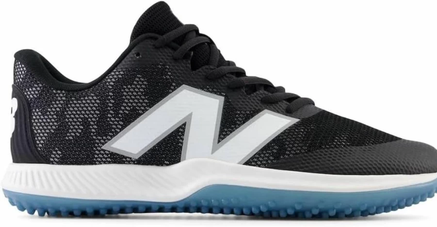 New Balance 4040 V7 FuelCell Turf Baseball Shoes for Men & Women - Black/Optic White, Size 11.5 US Men's, Cleats for Baseball & Softball