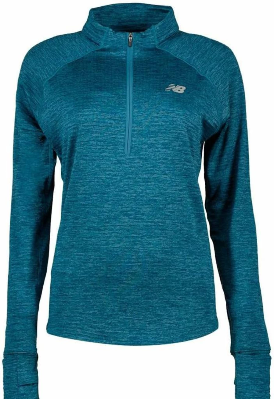 New Balance Women's Athletic Half Zip Sweatshirt with Heat Grid Technology