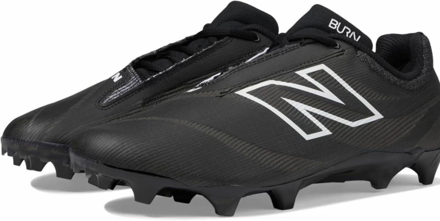 New Balance Burnx4 Unisex Lacrosse Shoes - Black/Blacktop - Men's Size 8.5 US