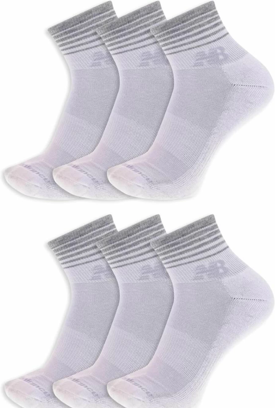 New Balance Women's 6-Pack Moisture-Wicking Ankle Socks for Athletic Performance & Comfort