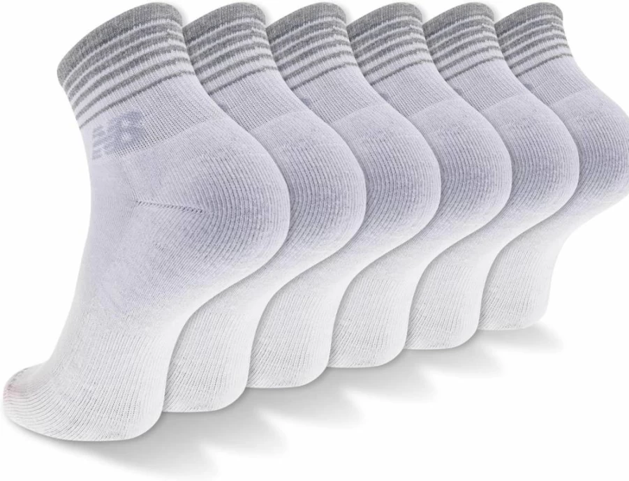 New Balance Women's 6-Pack Moisture-Wicking Ankle Socks for Athletic Performance & Comfort