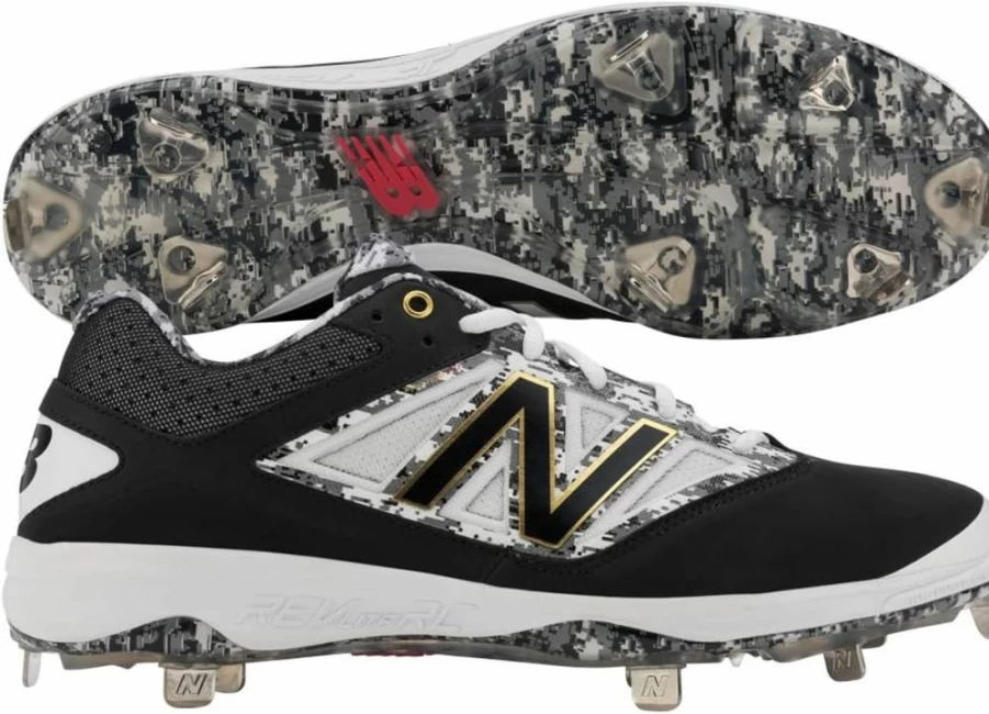 New Balance L4040V3 Baseball Cleats for Men - Lightweight Performance Metal Spikes for Training & Games