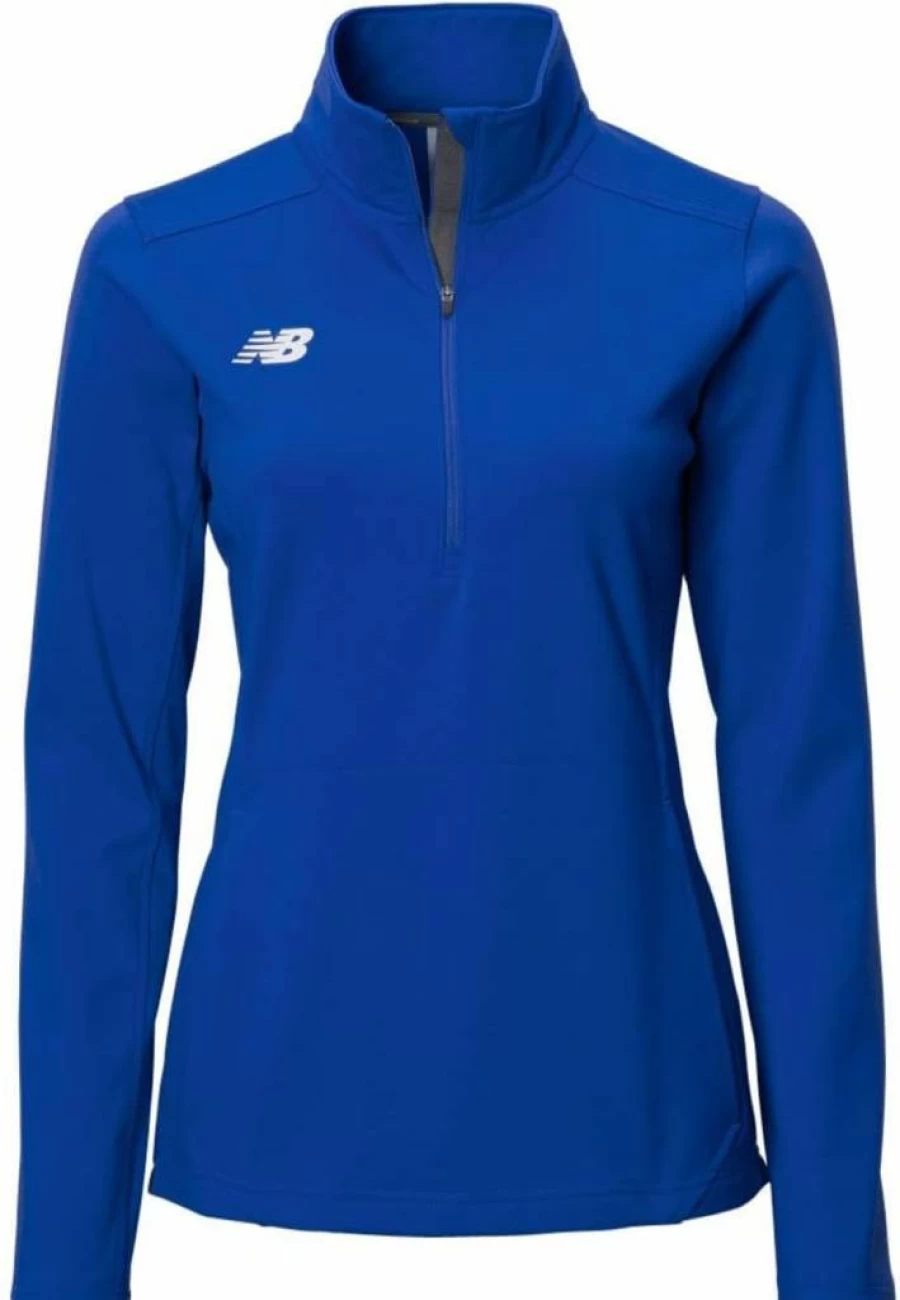 New Balance Women's Lightweight Half-Zip Pullover - Solid Color Athletic Top