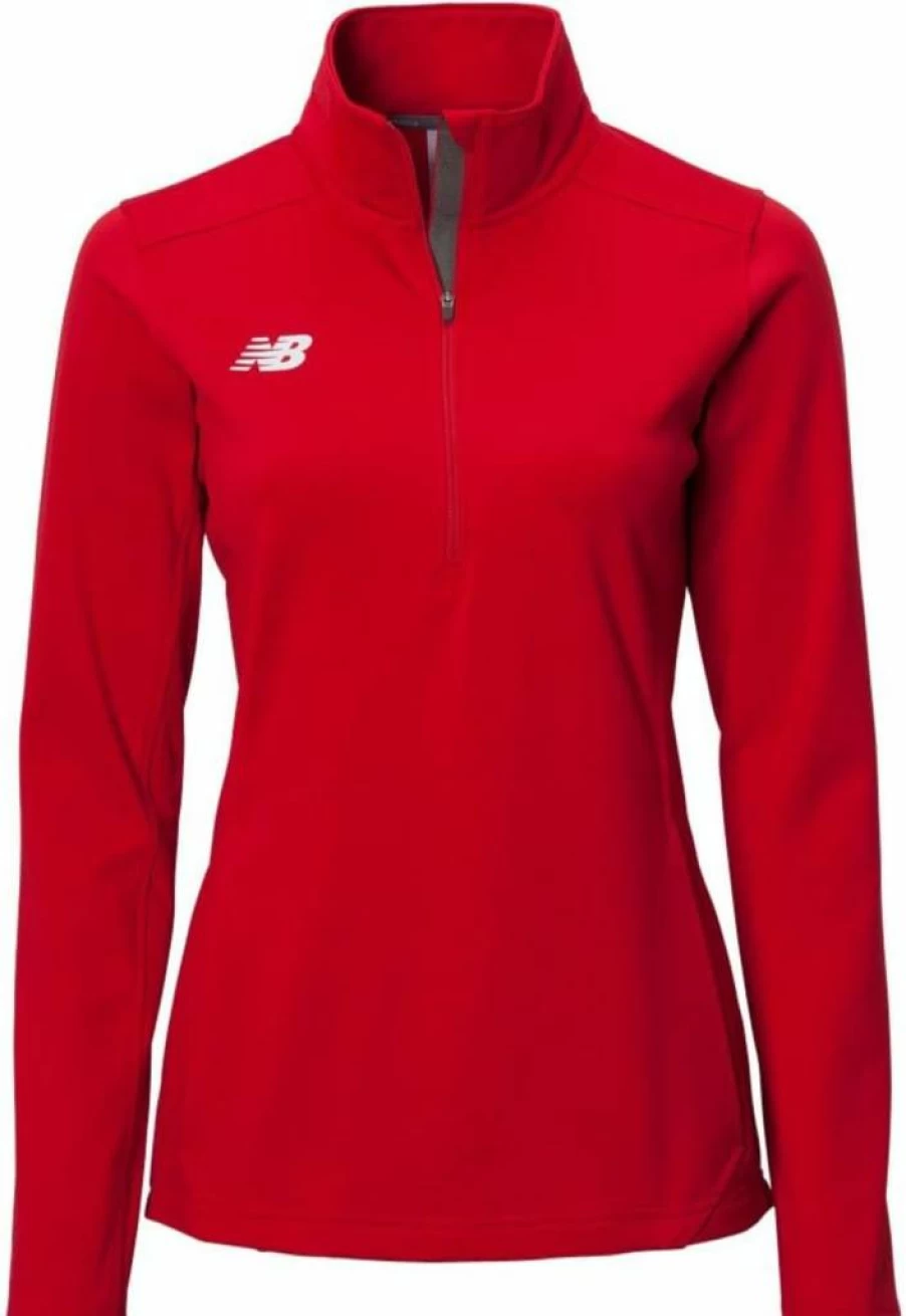 New Balance Women's Lightweight Half-Zip Pullover - Solid Color Athletic Top