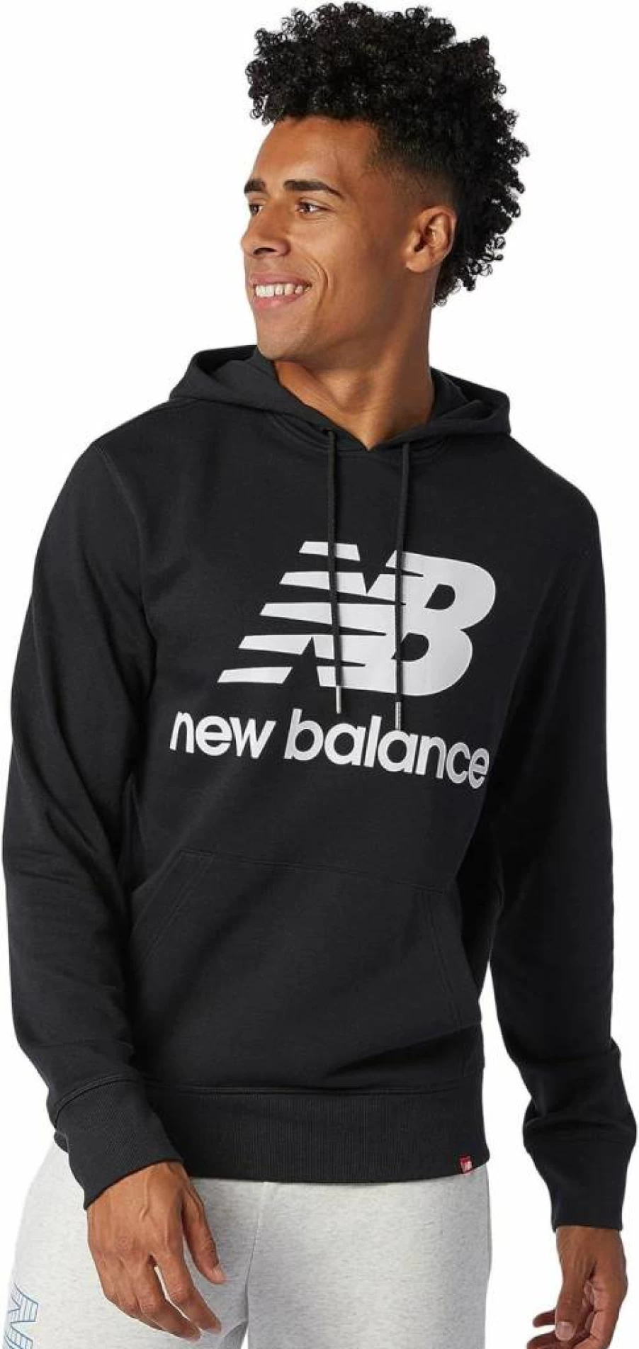 New Balance Men's Essential Logo Hoodie - Comfortable Pullover Sweatshirt for Casual Wear