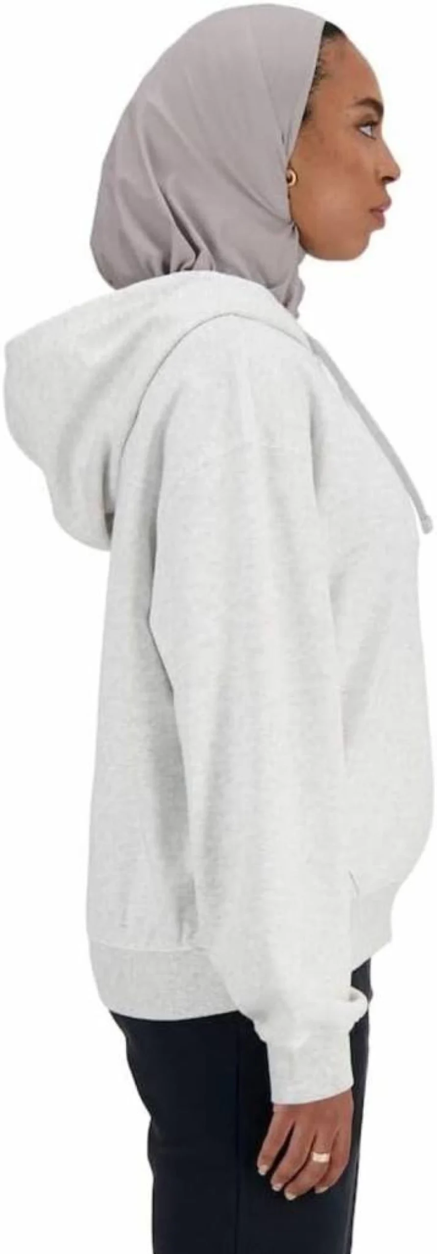 New Balance Women's French Terry Hoodie - Sport Essentials Logo Sweatshirt