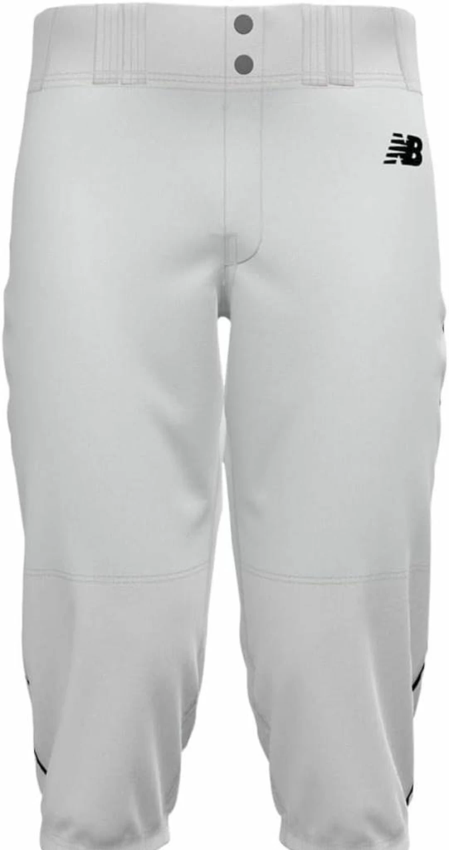 New Balance Men's Adversary 2.0 Baseball Knicker Pants - White/Black, XL, Athletic Training & Casual Wear