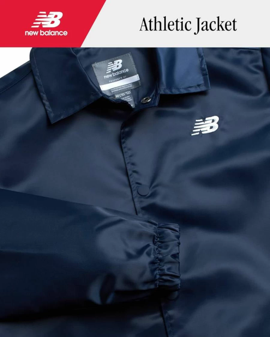 New Balance Boys' Lightweight Windbreaker Jacket - Spring Baseball Athletic Coat for Kids (Sizes 8-20)