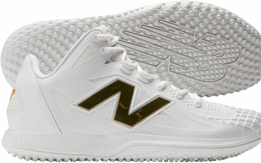 New Balance Ohtani 1 Men's Baseball Turf Shoes White & Gold Size 10.5 Medium Width