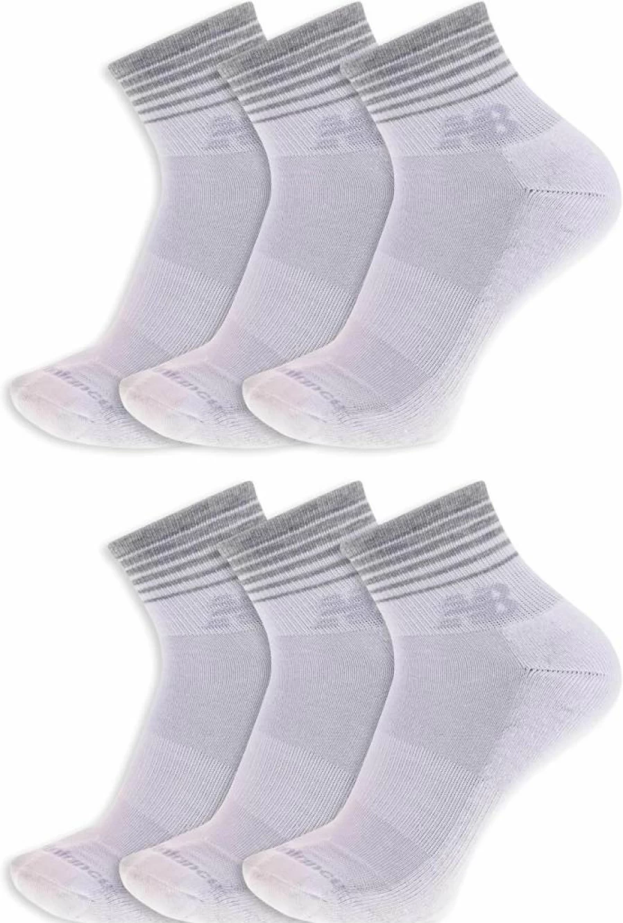New Balance Women's 6-Pack Moisture-Wicking Ankle Socks for Athletic Performance & Comfort