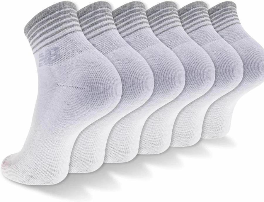 New Balance Women's 6-Pack Moisture-Wicking Ankle Socks for Athletic Performance & Comfort