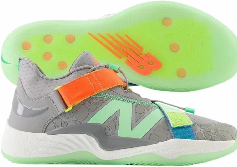 New Balance FuelCell Lindor 2 Pre-Game Baseball Shoes for Men & Women - Team Away Grey/Electric Jade/Neon Dragonfly - Size 11.5 US Men