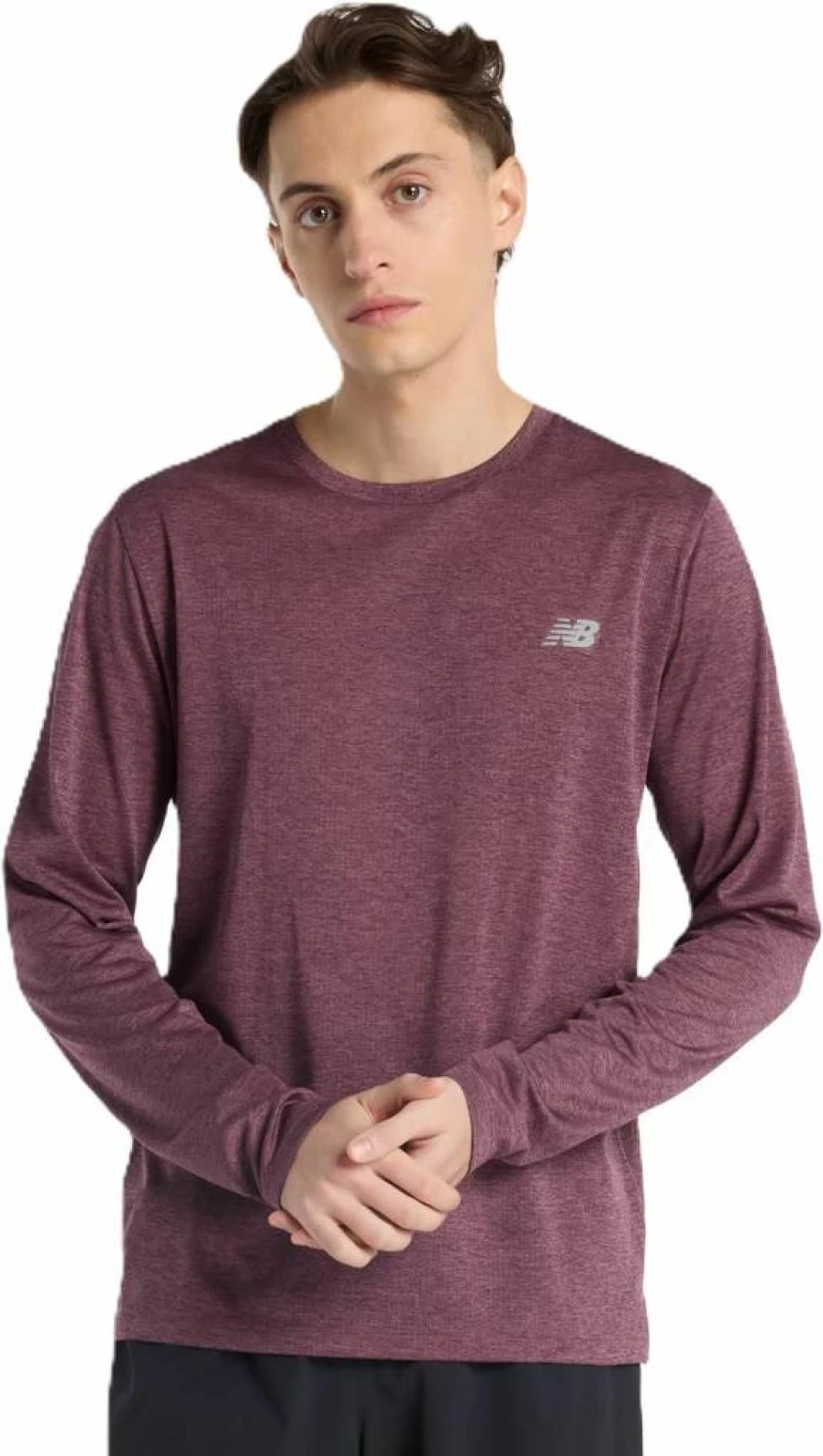 New Balance Men's Performance Long Sleeve Athletic Shirt for Running & Training