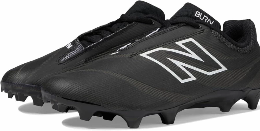 New Balance Burnx4 Unisex Lacrosse Shoes for Men & Women - Black/Blacktop - Size 10 US Men's