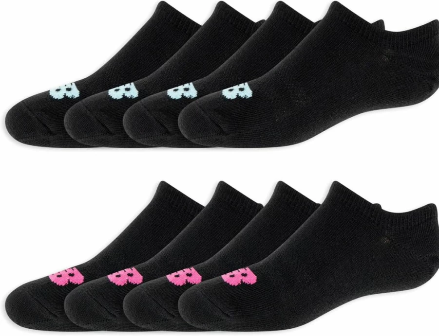 New Balance Kids' Breathable Performance Socks - 8 Pairs with Half Cushion & Arch Support for Comfort