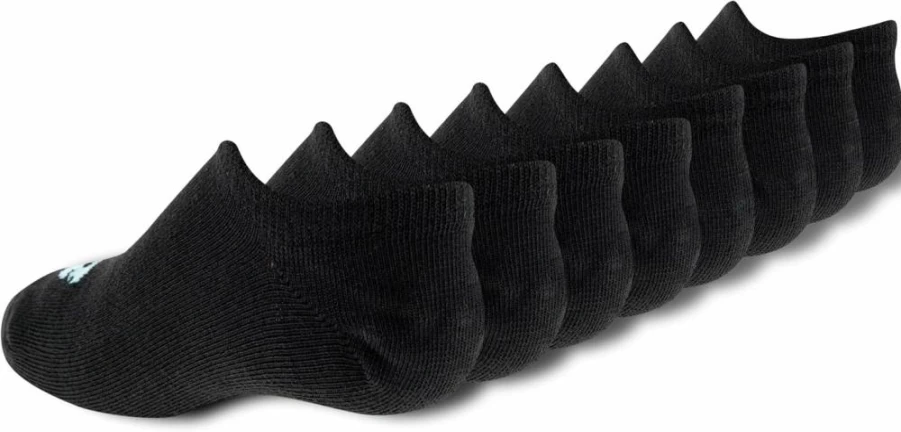 New Balance Kids' Breathable Performance Socks - 8 Pairs with Half Cushion & Arch Support for Comfort