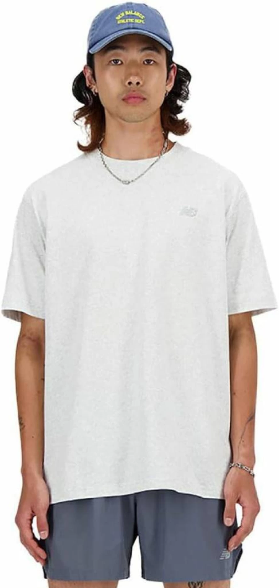 New Balance Men's Performance Cotton Athletic T-Shirt - Breathable Workout Tee for Running & Training