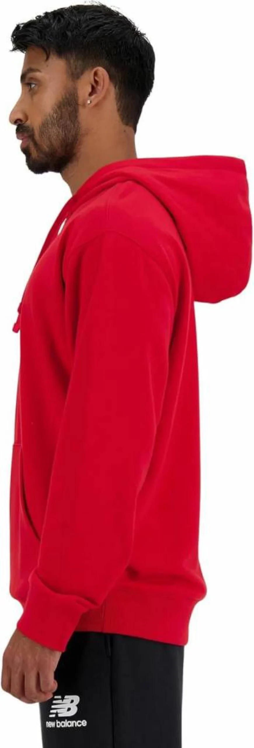 New Balance Men's Essential French Terry Hoodie with Logo - Sporty & Comfortable Pullover Sweatshirt
