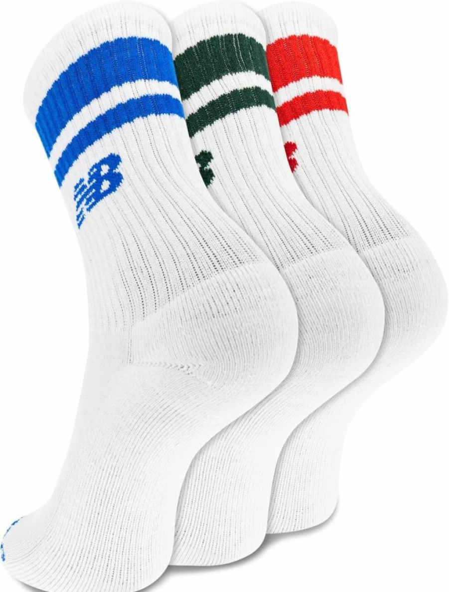 New Balance 3-Pack Organic Cotton Crew Socks with Arch Support for Men & Women