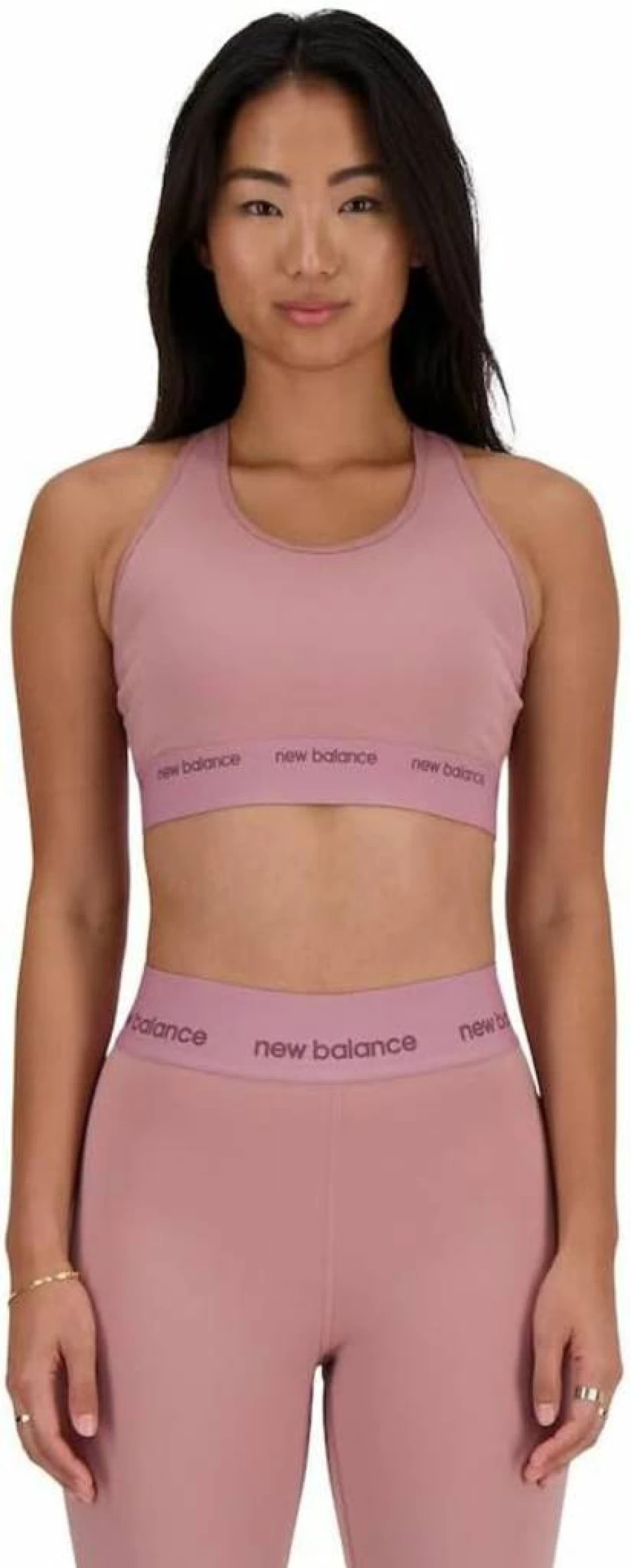 New Balance Women's Medium Support Sleek Sports Bra for Active Workouts