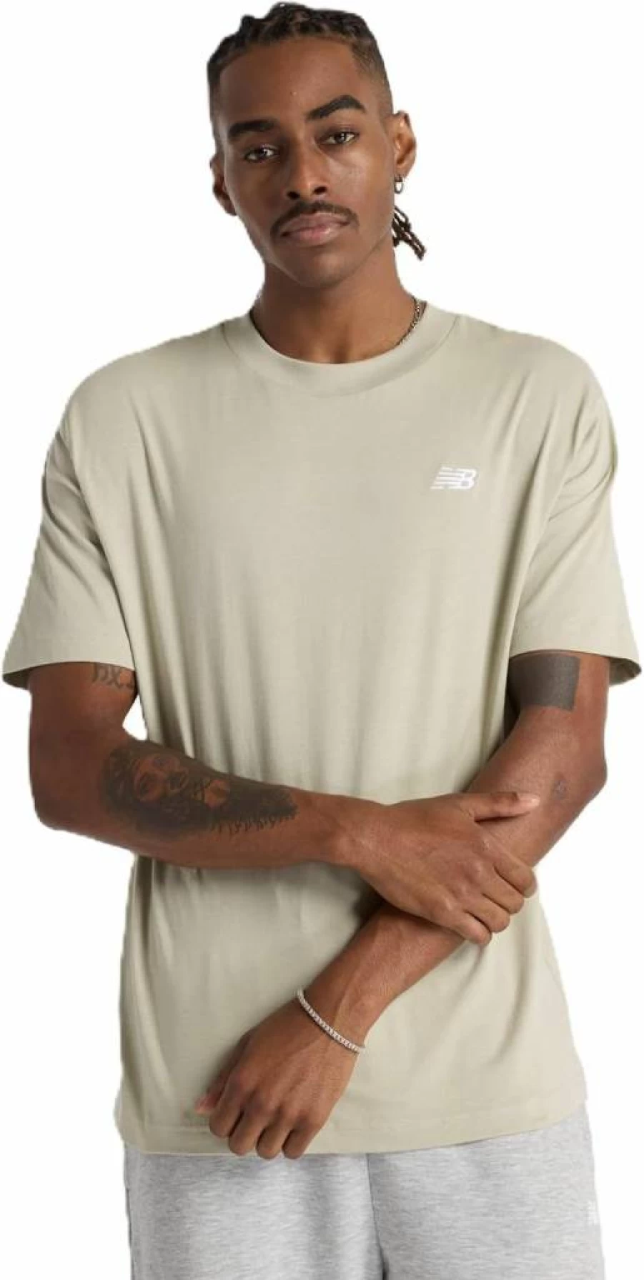 New Balance Men's Essential Cotton Sport T-Shirt - Comfortable Athletic Tee for Active Lifestyle