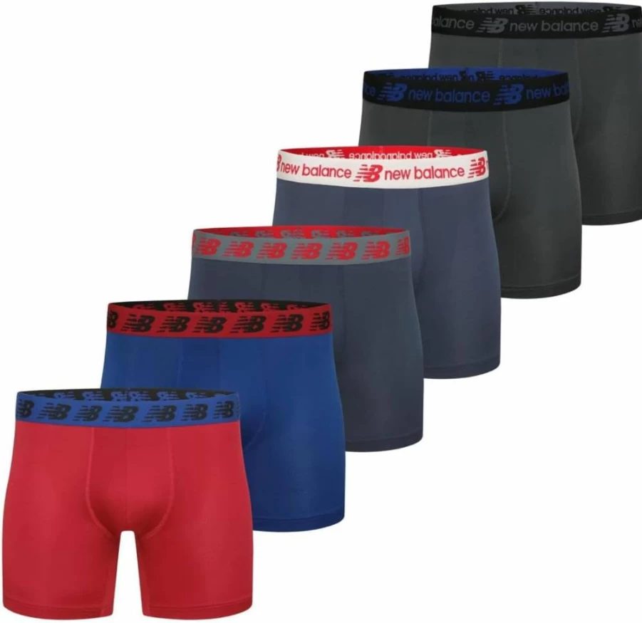 New Balance Men's Breathable Moisture-Wicking Boxer Briefs for Active Comfort