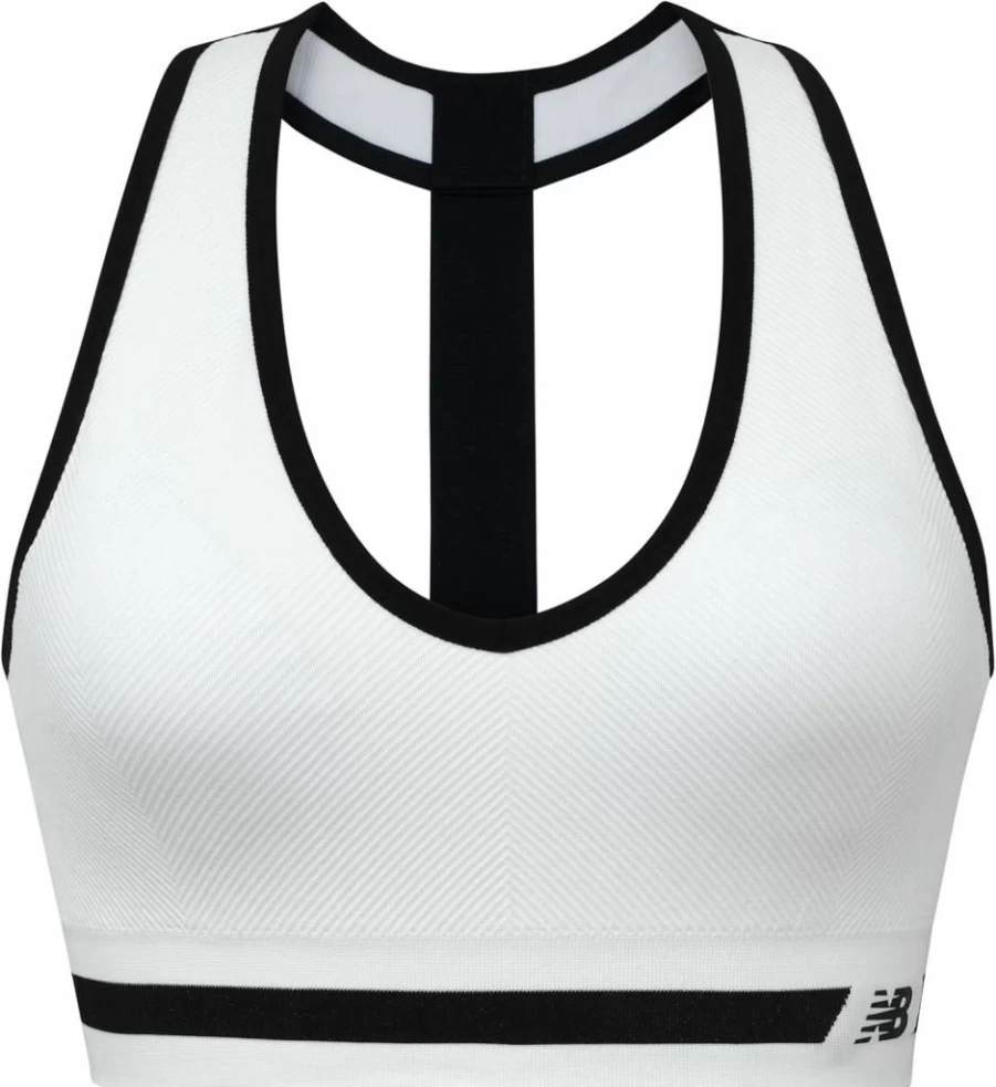 New Balance Seamless Wirefree Sports Bra - T-Back Racer Design with Allover Texture for Women