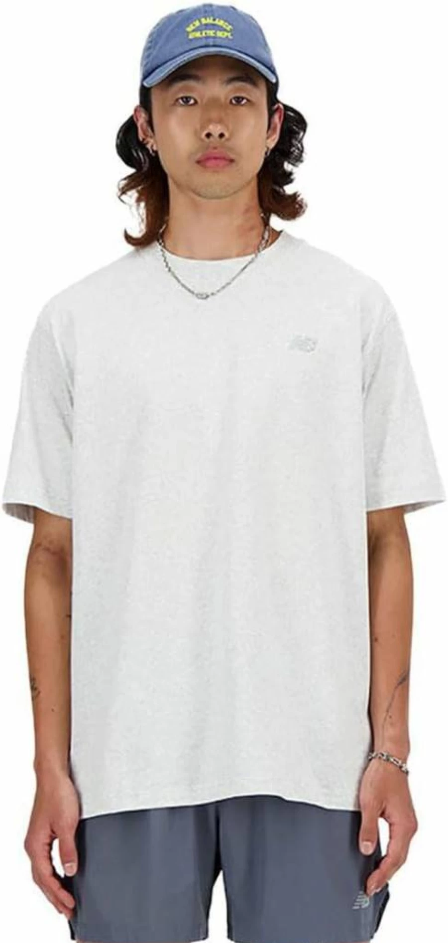 New Balance Men's Performance Cotton Athletic T-Shirt - Breathable Workout Tee for Running & Training