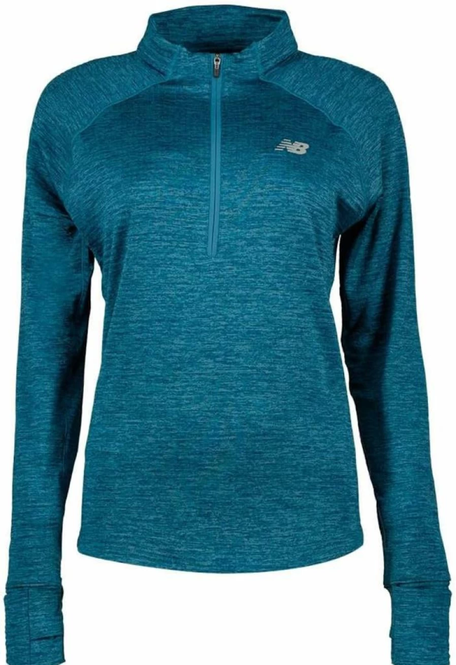 New Balance Women's Athletic Half Zip Sweatshirt - Lightweight Thermal Grid Pullover for Running & Training