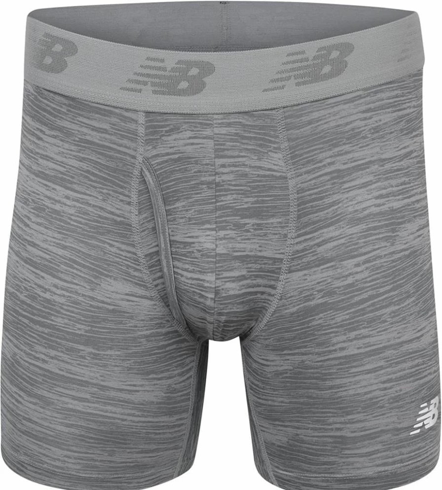 New Balance Men's 6-Inch Boxer Briefs - 2-Pack Moisture-Wicking Performance Underwear