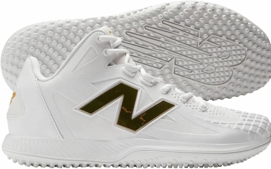 New Balance Ohtani 1 White/Gold Men's Baseball Turf Shoes Size 11 Medium