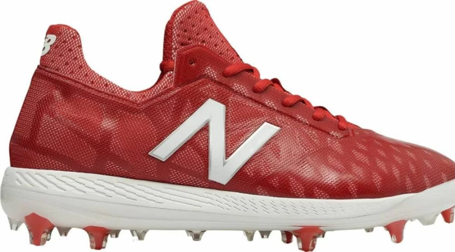 New Balance Men's CompTR1 Hybrid TPU Baseball Cleats - Red/White Color, Size 16 M, Athletic Shoes for Baseball & Training