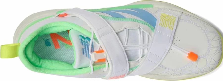 New Balance Unisex FuelCell Lindor V2 Turf Shoes for Baseball - Optic White/Neon Dragonfly/Cosmic Pineapple - Men's Size 8.5 US