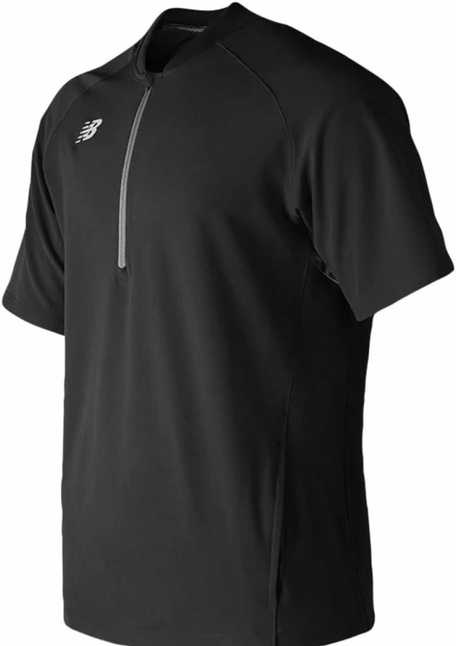 New Balance Youth 3000 Black Baseball Batting Jacket - Short Sleeve Athletic Jacket for Kids