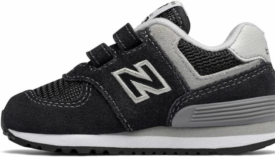 New Balance Kids 574 V1 Hook & Loop Sneakers for Boys and Girls - Evergreen Casual Shoes