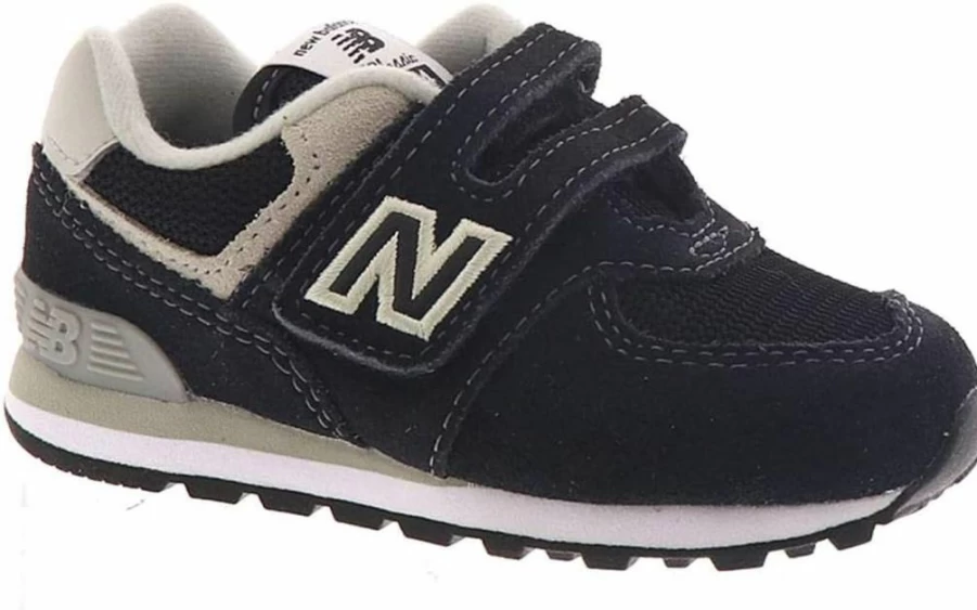 New Balance Kids 574 V1 Hook & Loop Sneakers for Boys and Girls - Evergreen Casual Shoes