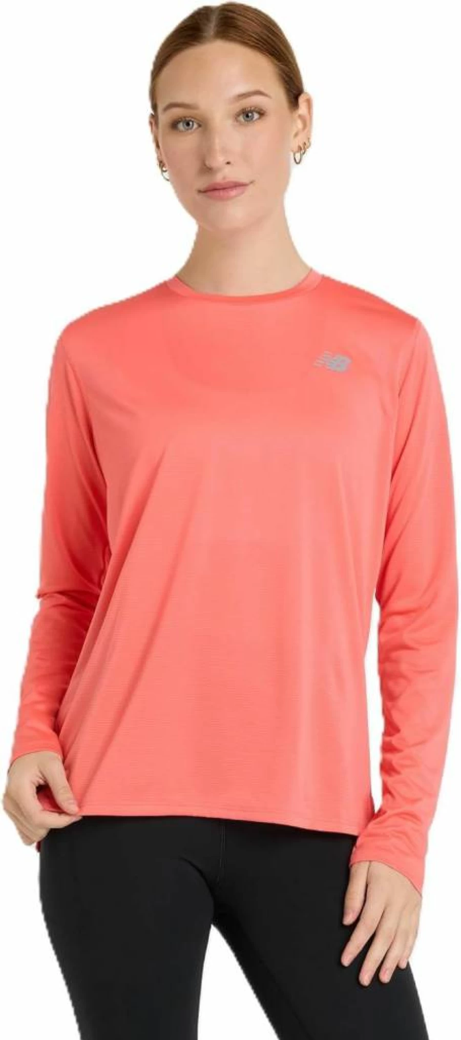 New Balance Women's Essential Long Sleeve Workout Top - Athletic Fitness Running Shirt