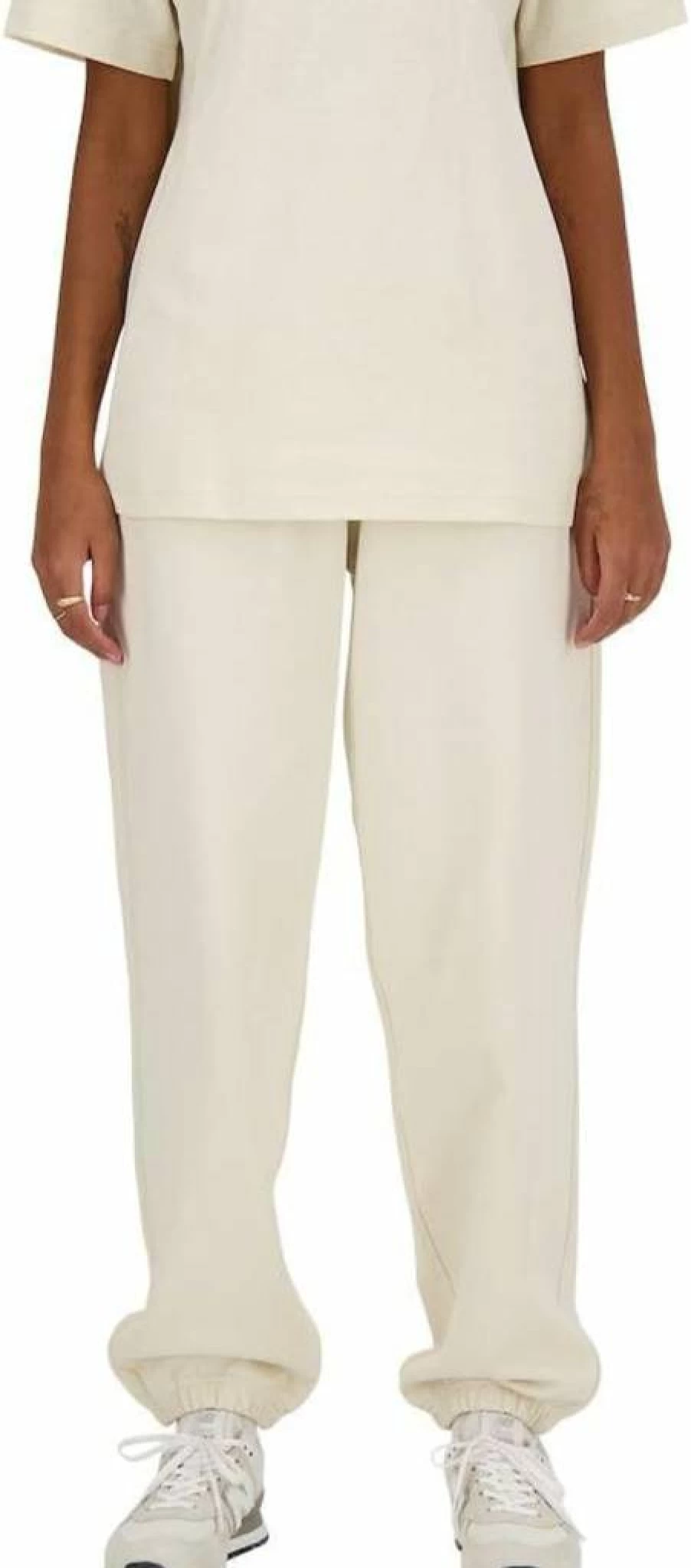 New Balance Women's Linen French Terry Jogger Pants - Medium, Athletic Lounge Wear, Comfortable Casual Running Sweatpants