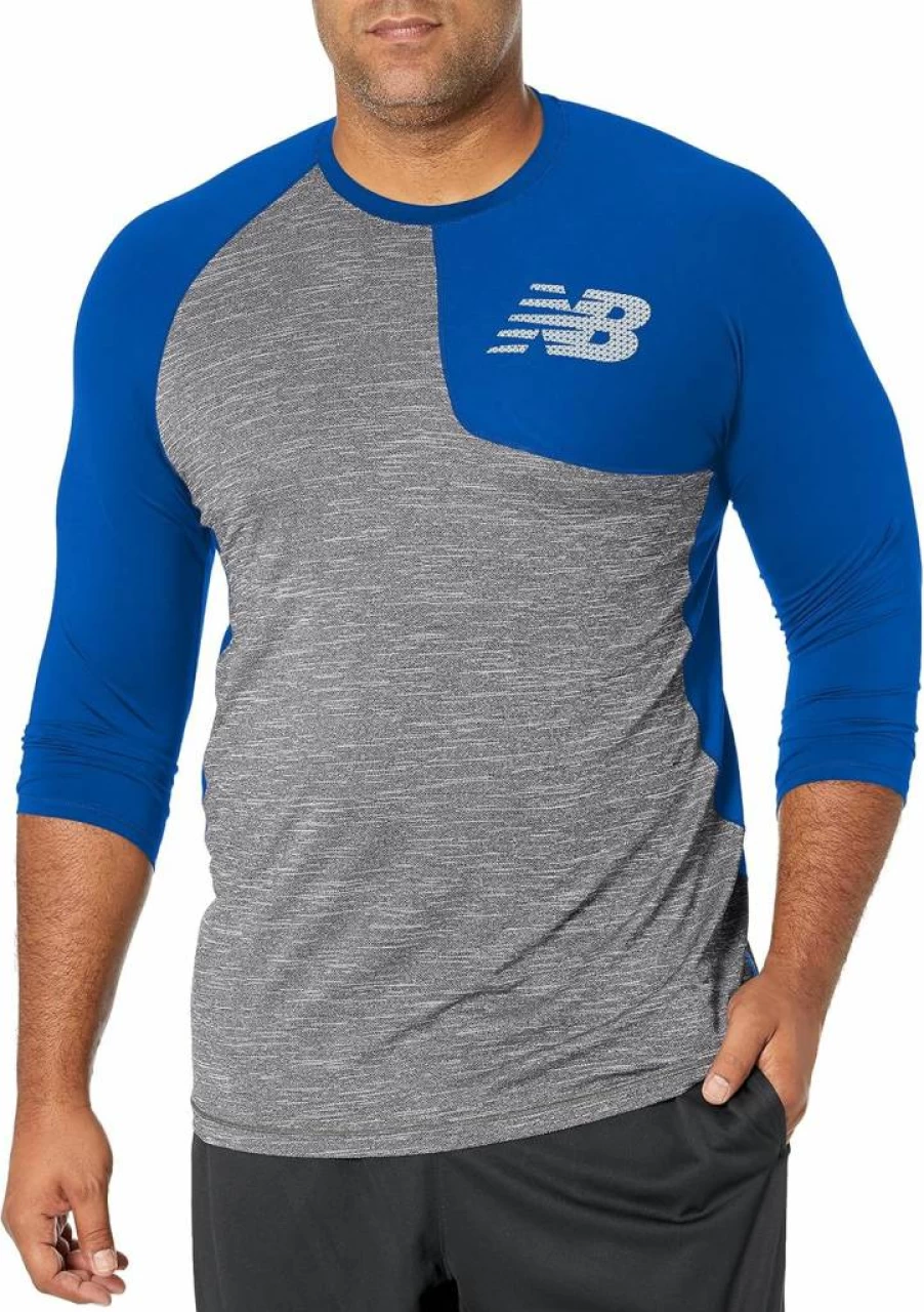 New Balance Men's Asymmetrical Left 3/4 Sleeve Baseball Jersey