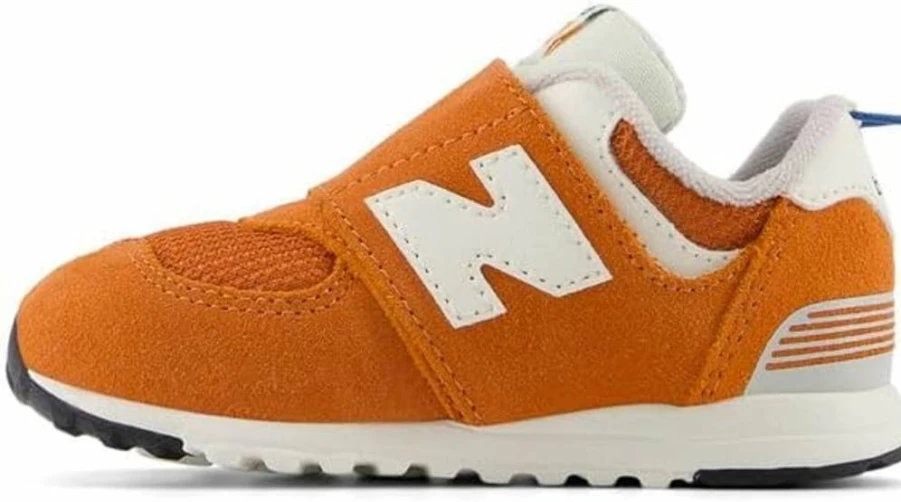 New Balance Kids 574 V1 Hook & Loop Sneakers - 70s Racing Style - Unisex-Child Casual Shoes