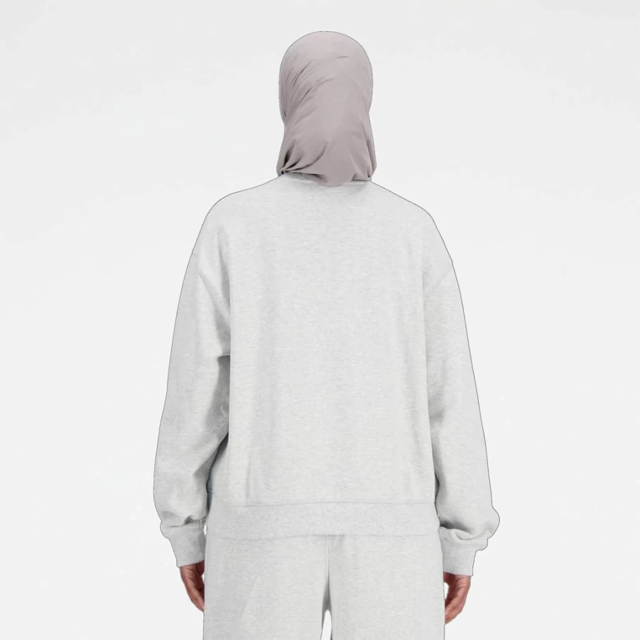 New Balance Women's French Terry Crewneck Sweatshirt - Athletic Casual Pullover