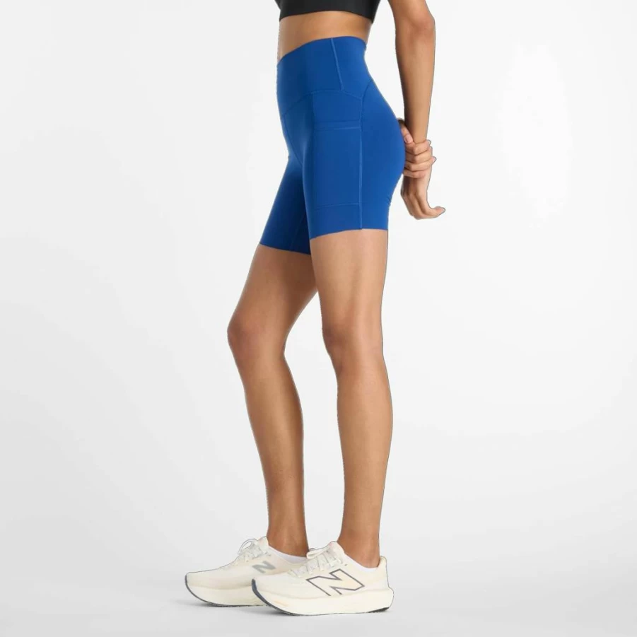 New Balance Women's High-Rise Sleek Pocket Shorts 6" - Comfort Athletic Running Shorts