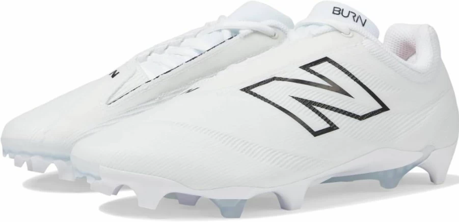 New Balance Burnx4 Lacrosse Shoes for Men & Women - White/Grey Size 10.5 US - Unisex Athletic Sports Footwear