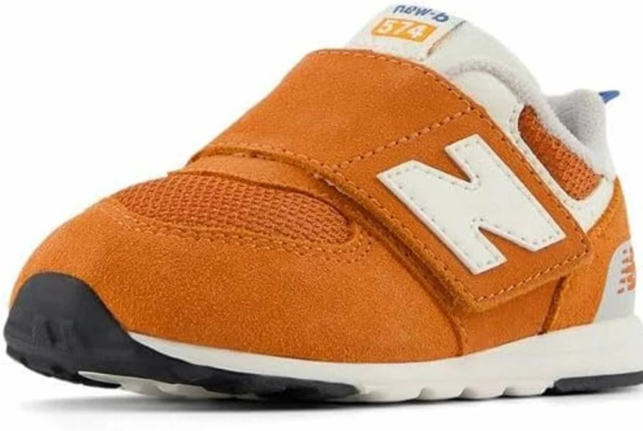 New Balance Kids 574 V1 Hook & Loop Sneakers - 70s Racing Style - Unisex-Child Casual Shoes
