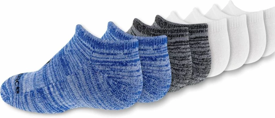 New Balance Kids' No Show Socks 8-Pack - Breathable Mesh with Arch Support for Active Children