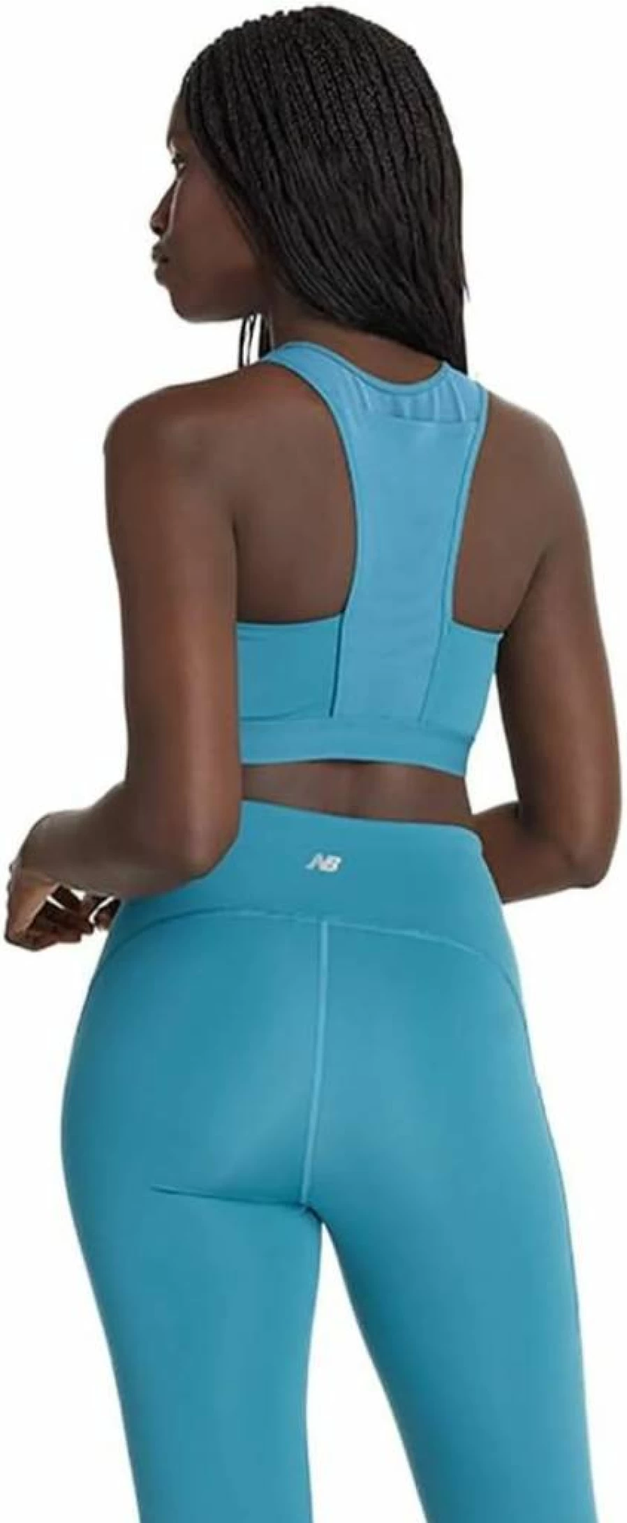 New Balance Women's Medium Support Sleek Pocket Sports Bra for Active Workouts