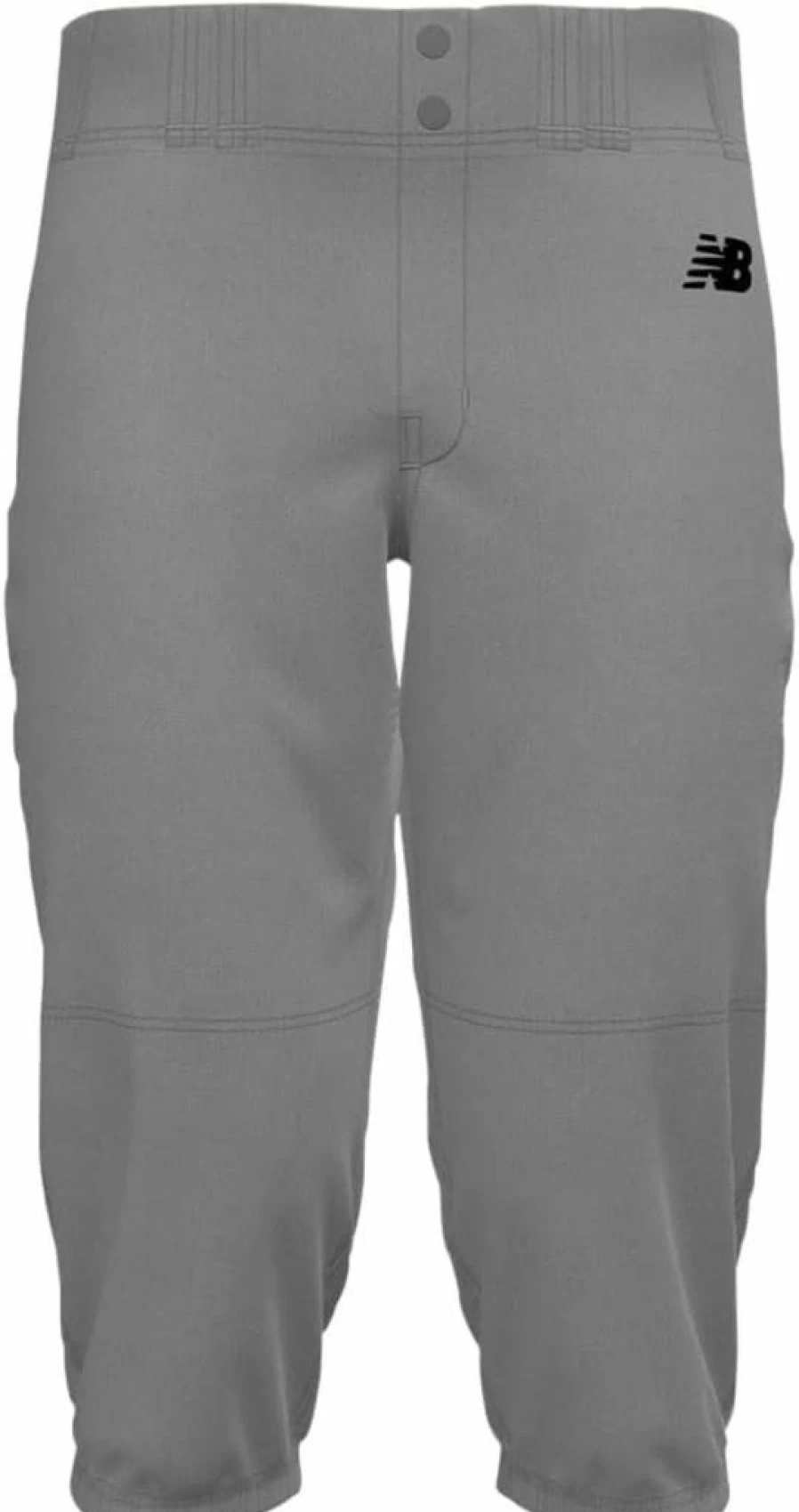 New Balance Men's Grey Solid Knit Baseball Pants - Comfortable Athletic Bottoms for Training & Casual Wear (2XL)