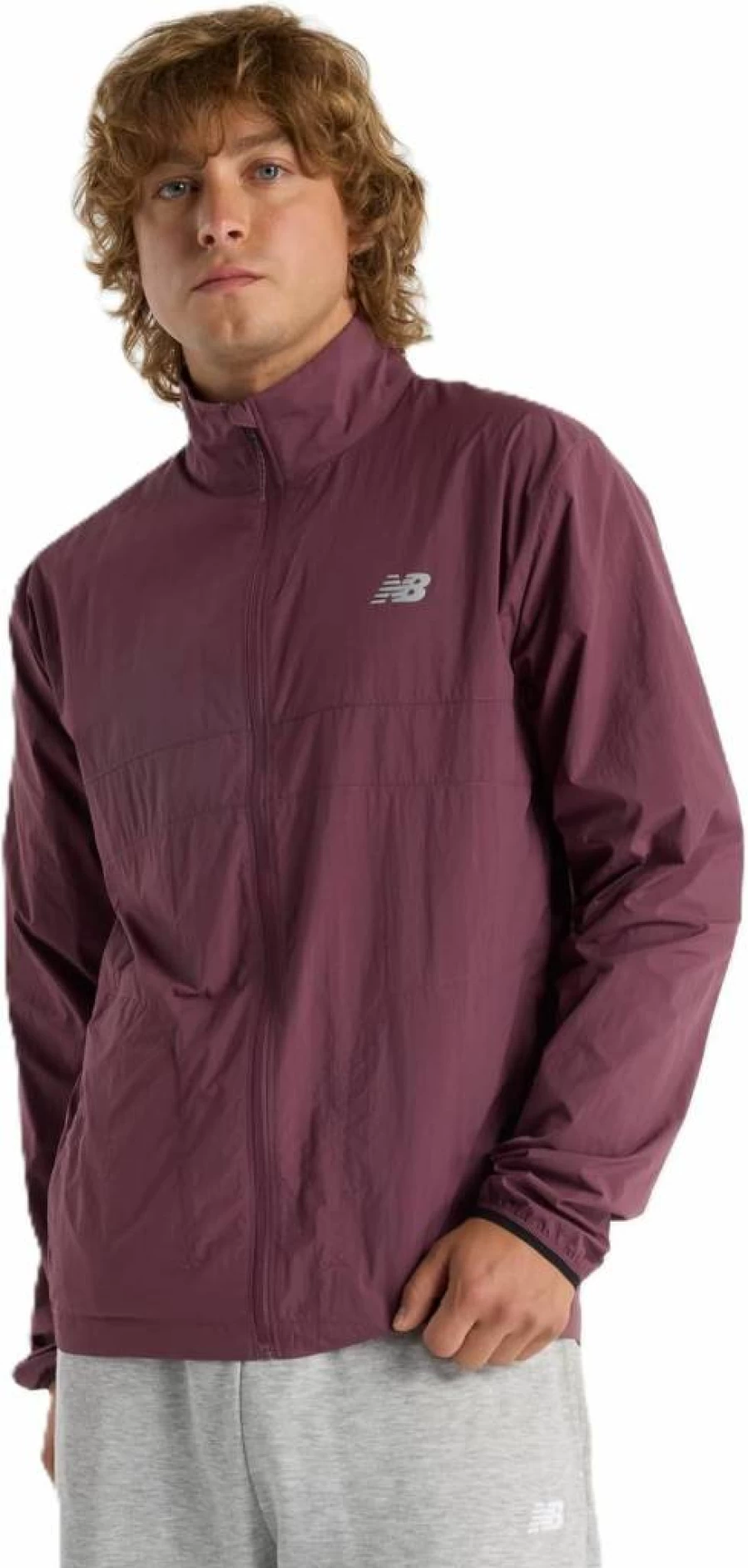 New Balance Men's Lightweight Packable Running Jacket for Athletic Performance
