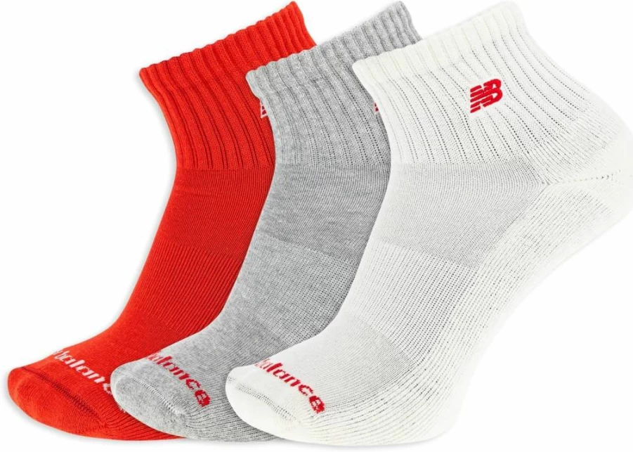 New Balance 3-Pack Cushioned Ankle Socks with Moisture-Wicking Technology & Patch Logo