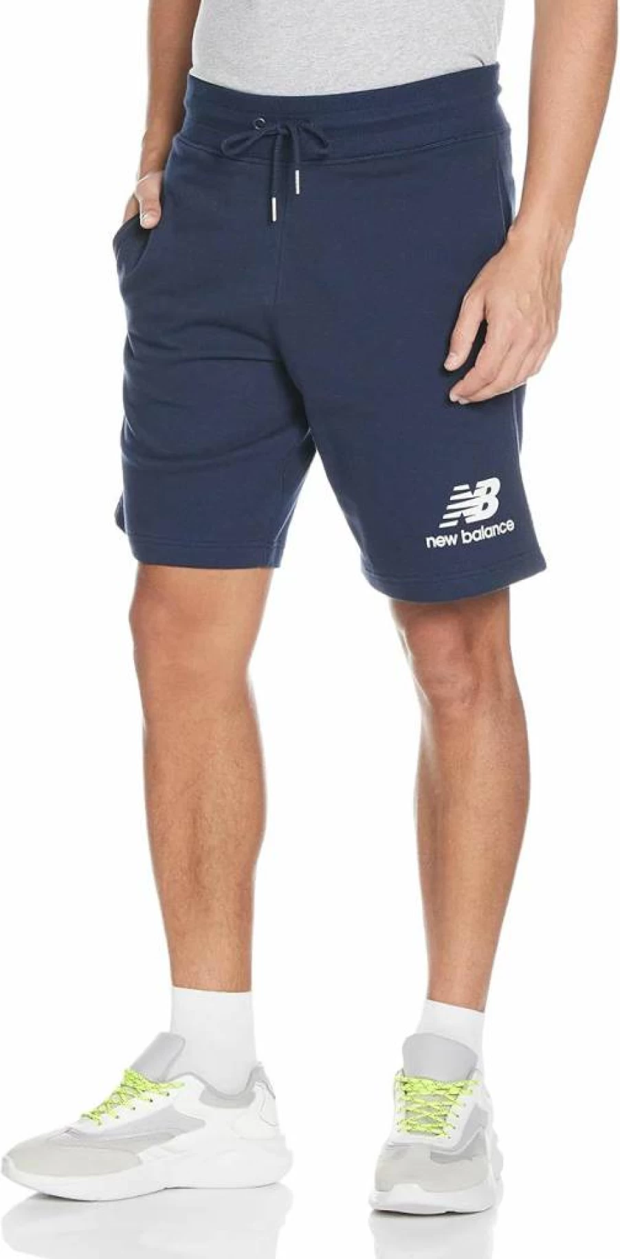 New Balance Men's Essential Stacked Logo Athletic Shorts for Running & Training
